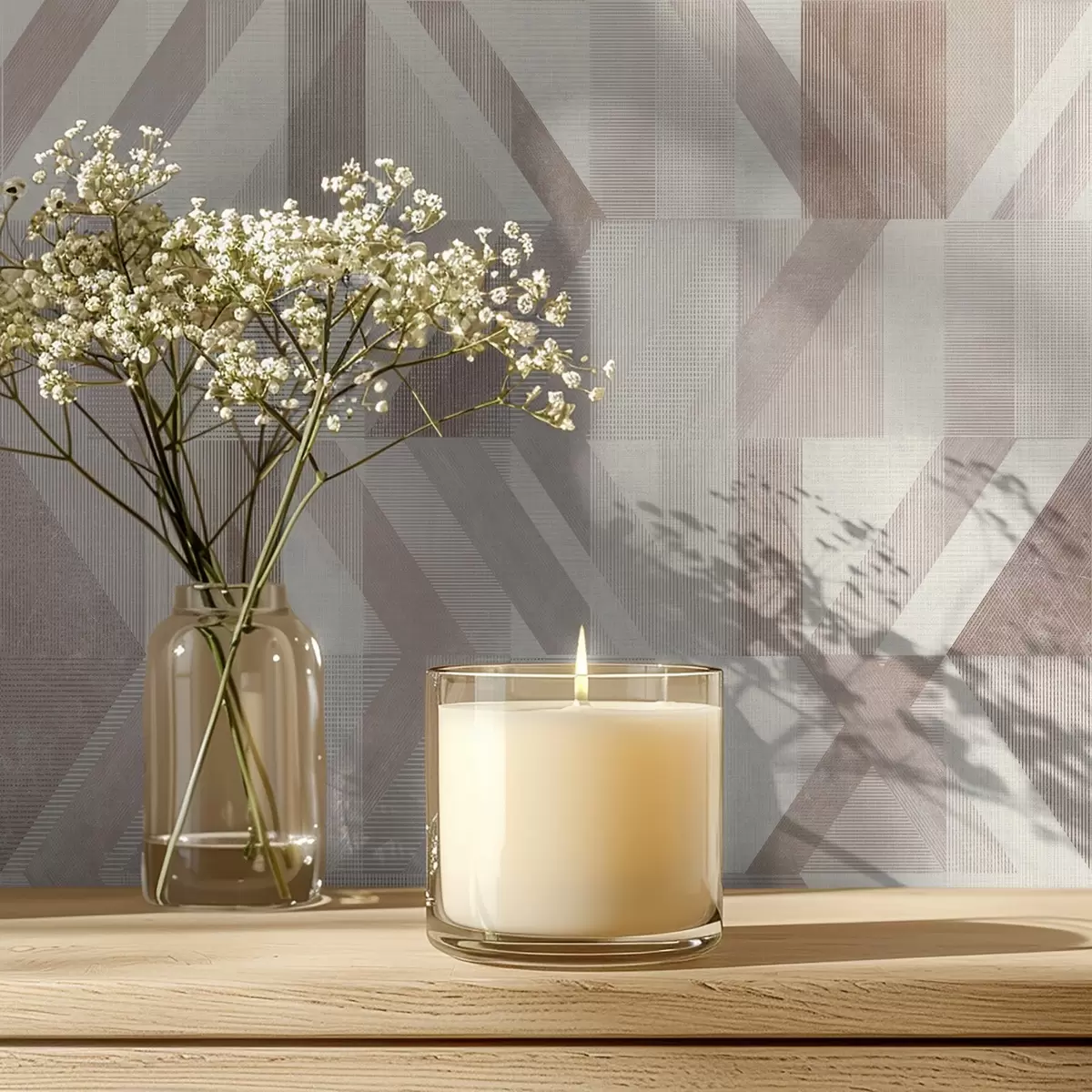 Tapeet Soojad geomeetrilised nooled beež-liivatoonides a01056v2