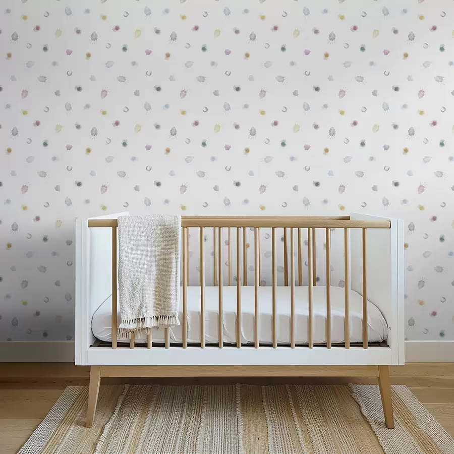 Fototapeedid Suured värvilised akvarellilaigud valgel paberil a01062