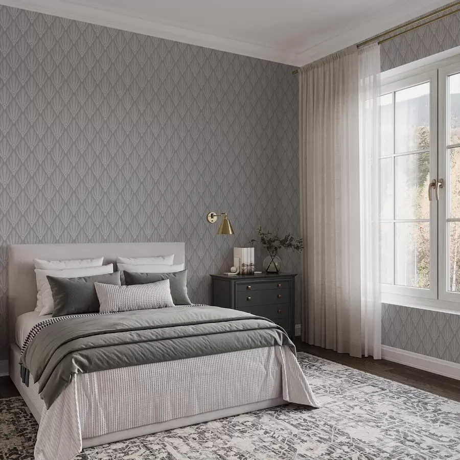 Fototapeedid Hall art déco lehvikukujuliste vormidega a01064