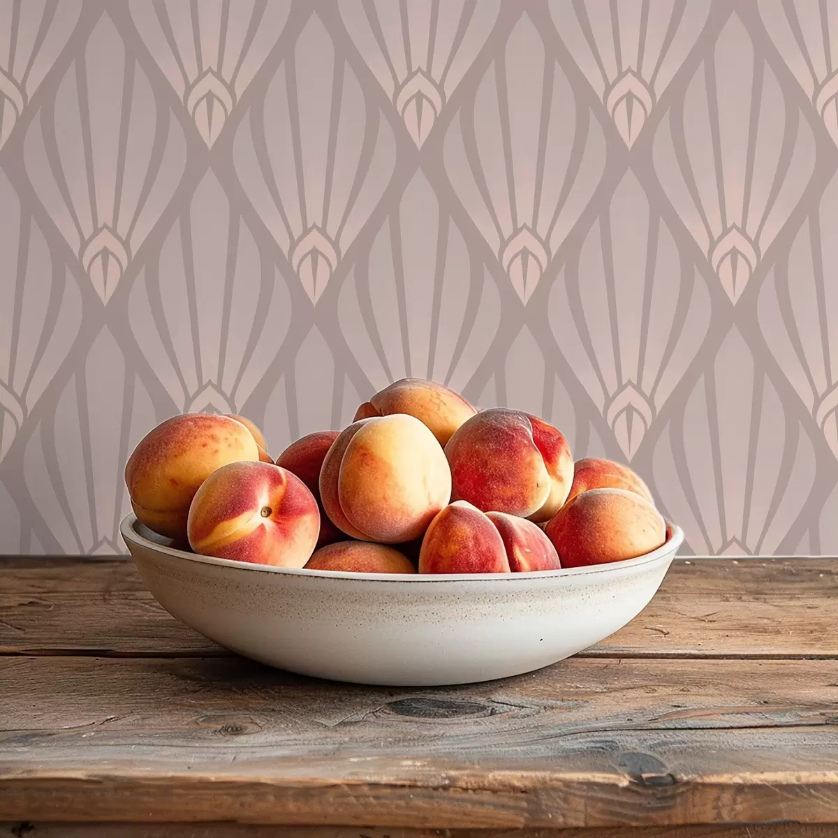 Tapeet Pudrine beež Art Deco pehme lehvikuga a01064v1