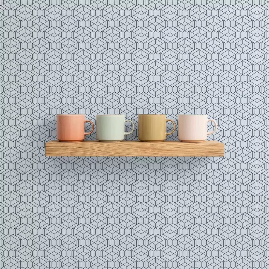 Fototapeedid Helesinine geomeetriline kuubimuster a01066