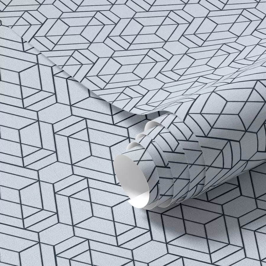 Fototapeedid Helesinine geomeetriline kuubimuster a01066