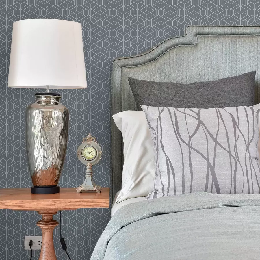 Fototapeedid Hall taust valgetega kolmemõõtmeliste kuubikutega ruudustikus a01067v2