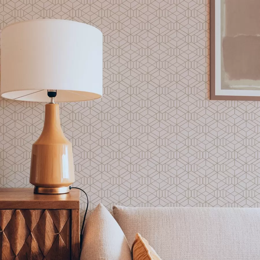 Fototapeedid Soe beež taust peenete graafiliste kuubikutega a01067v3