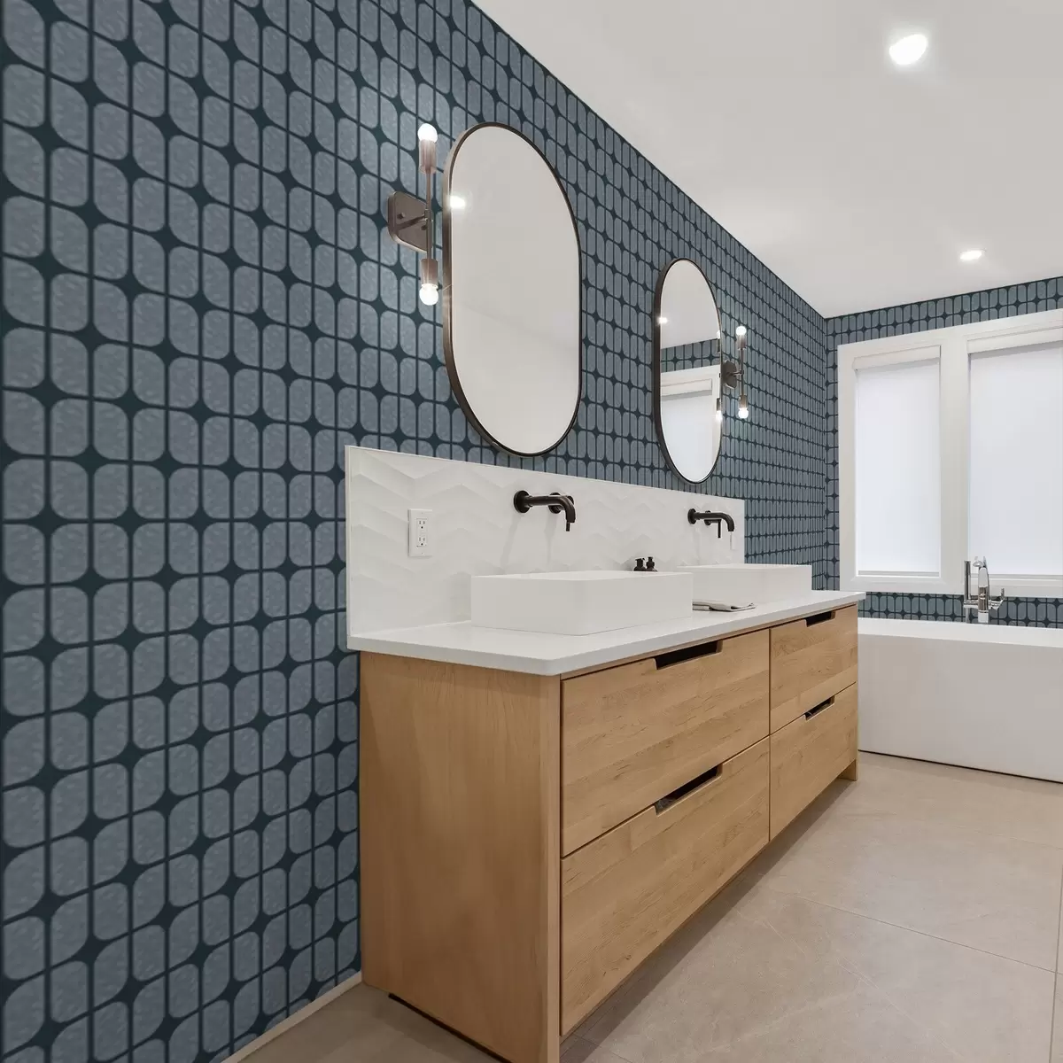 Tapeet Tumeroheline taust halli ümarate plaatide mosaiigiga a01068v1