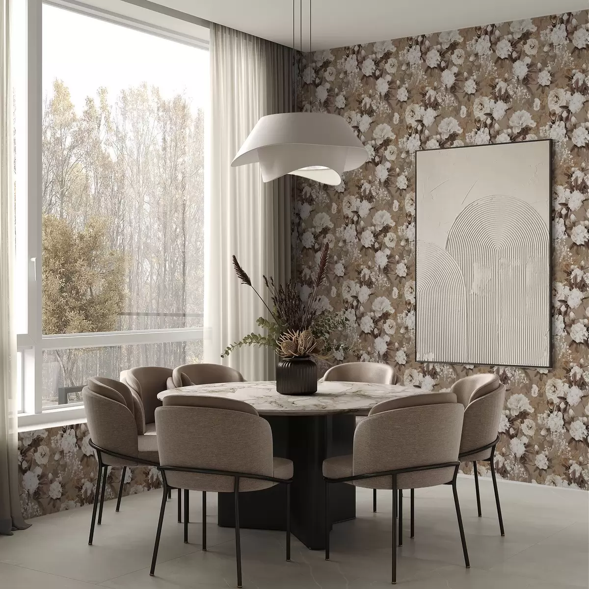 Tapeet Soojad beežid pioonid tekstuurse taustaga a01087