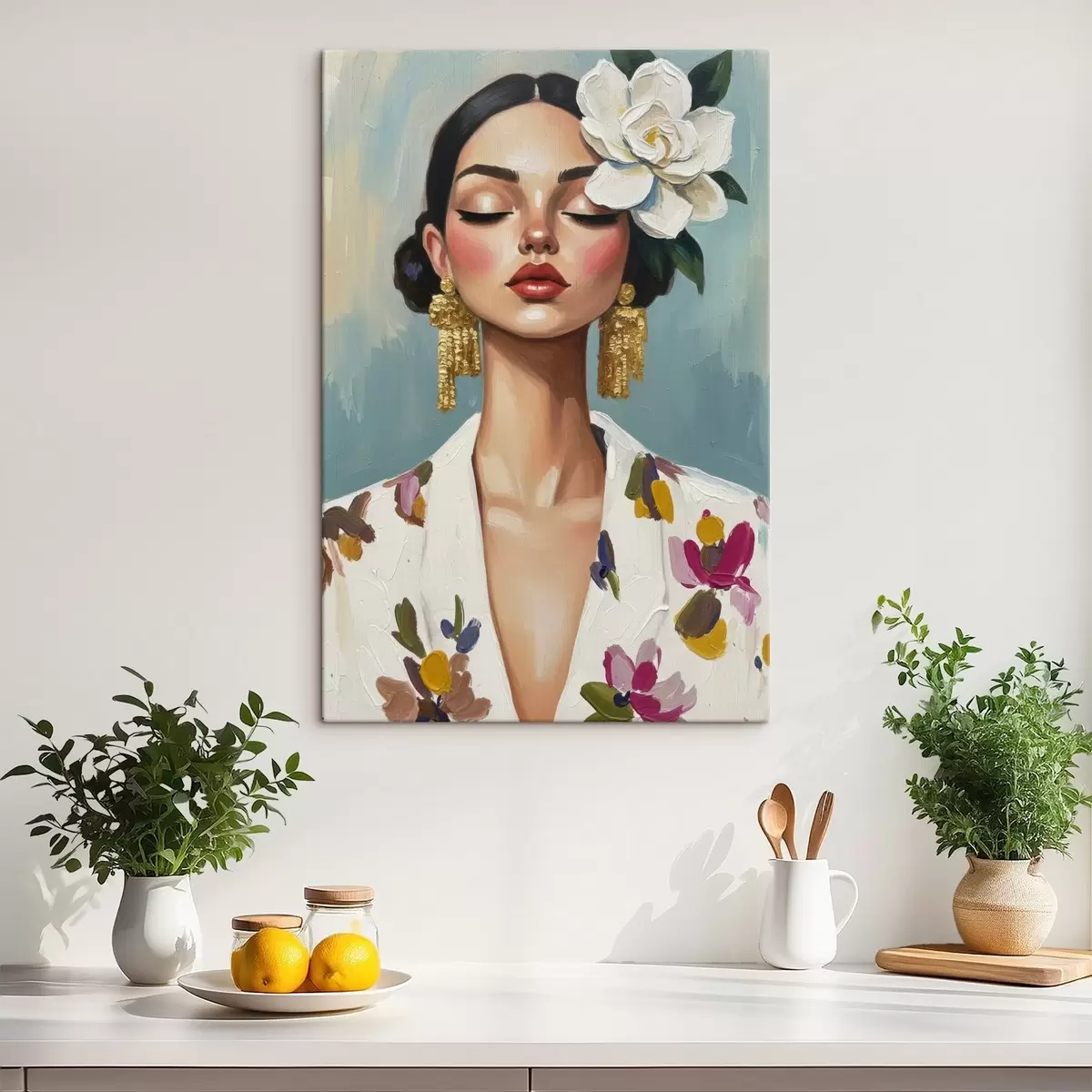 Pilt Tüdruk lillega juustes s46852