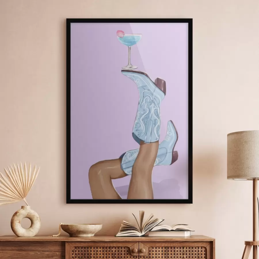 Fototapeedid Sinised saapad klaasiga f46845