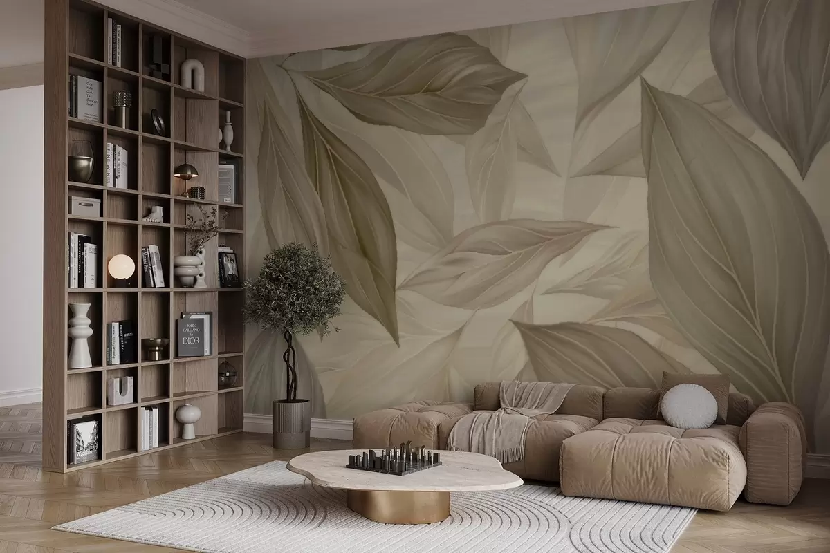 Fototapeedid Abstraktsed õrnad lehed w04969