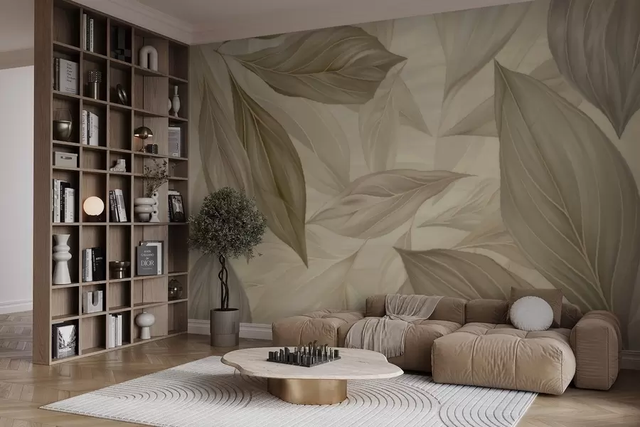 Fototapeedid Abstraktsed õrnad lehed w04969