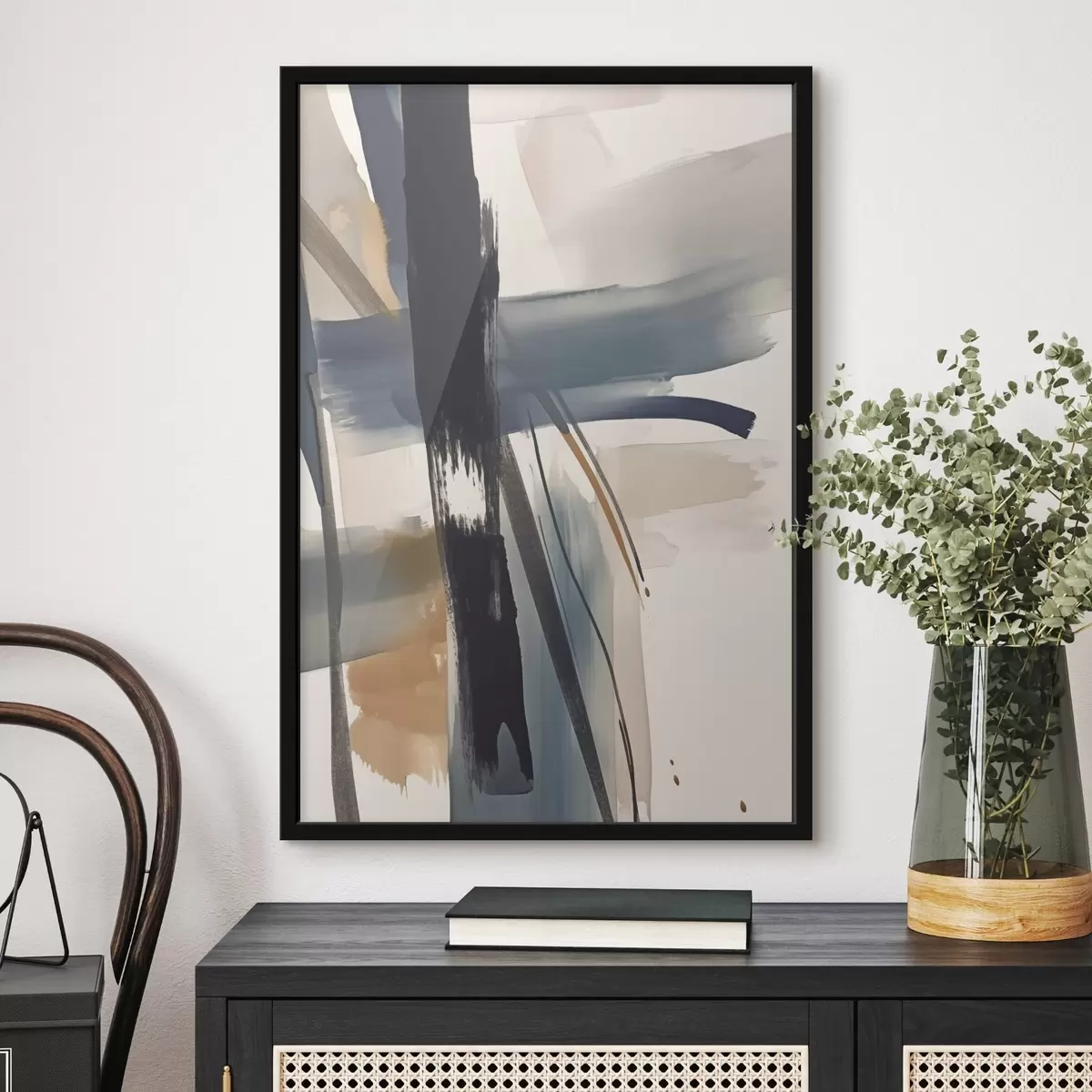 Plakat Abstraktne pintslitõmbe imitatsioon f46908