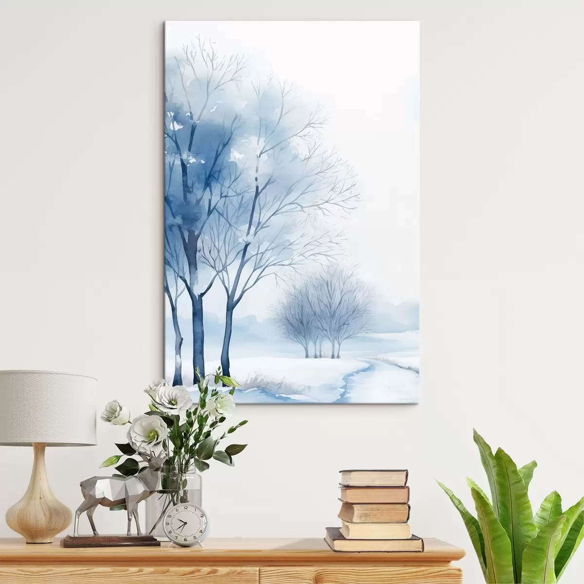 Pilt Lumega kaetud puud metsas s46965