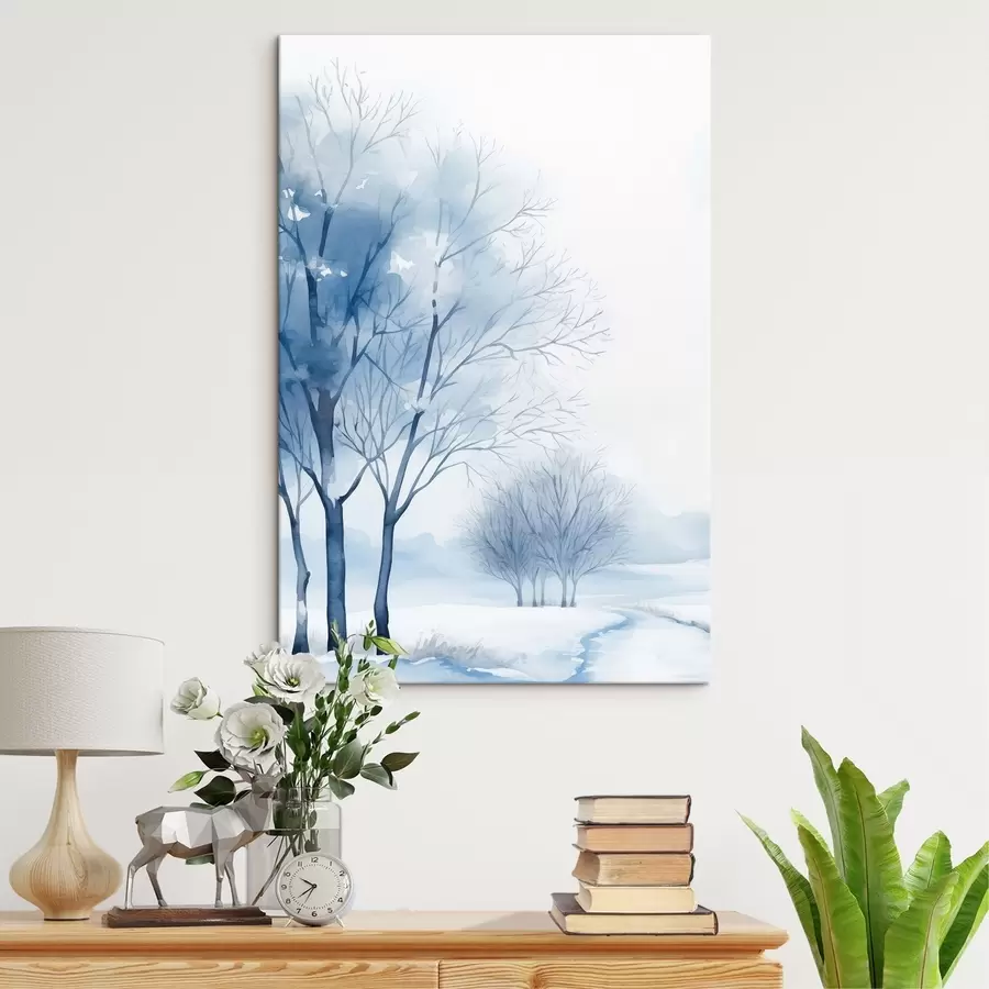 Pilt Lumega kaetud puud metsas s46965