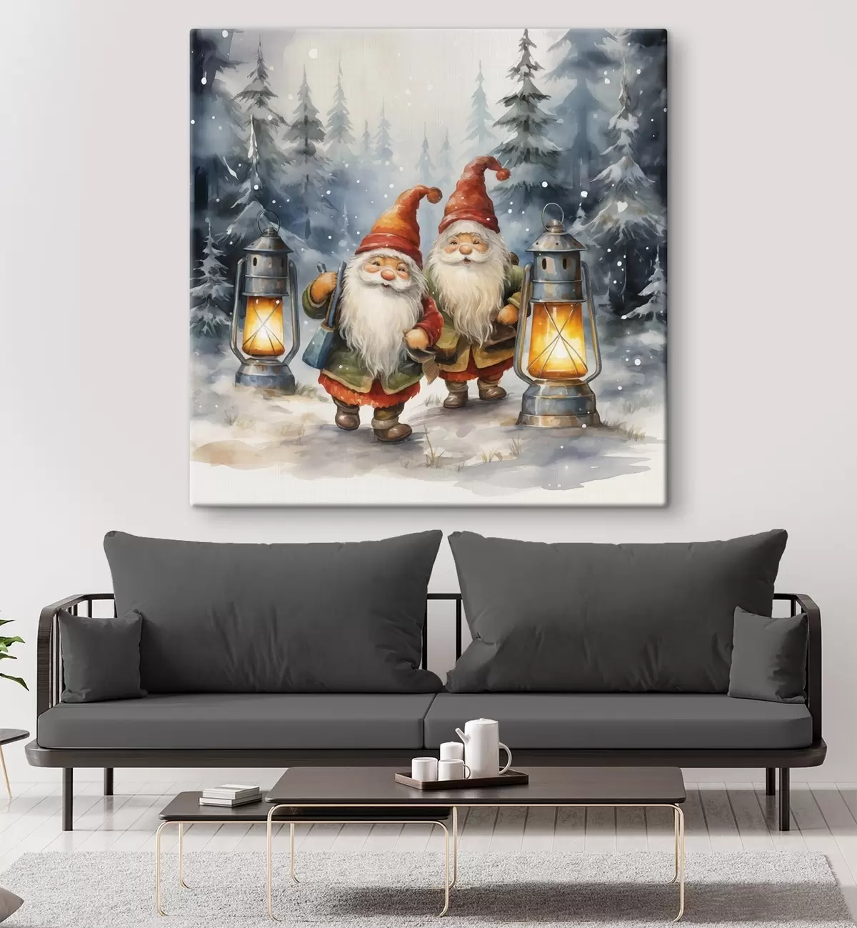 Pilt Uusaasta päkapikud, imitatsioon akvarell s46970