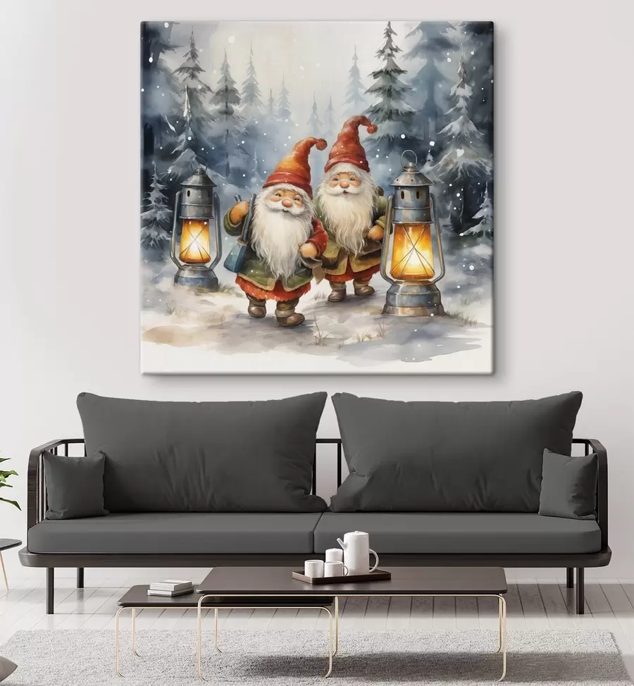 Pilt Uusaasta päkapikud, imitatsioon akvarell s46970