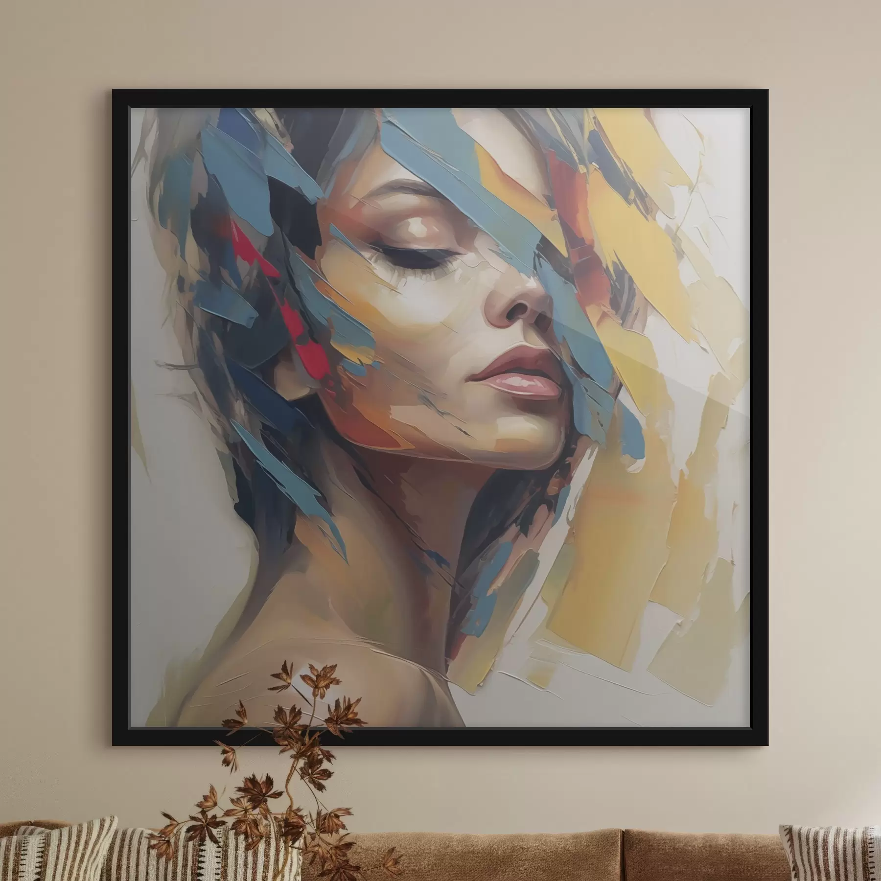 Fototapeedid Abstraktne naisportree maalist f46918