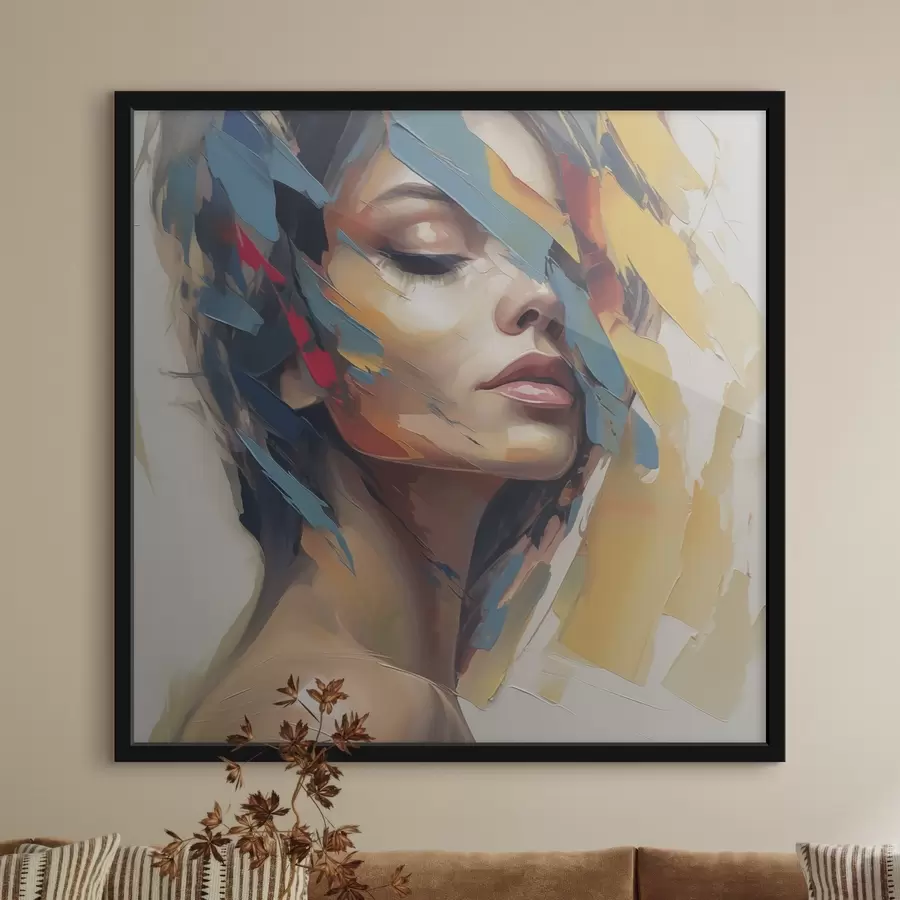 Fototapeedid Abstraktne naisportree maalist f46918