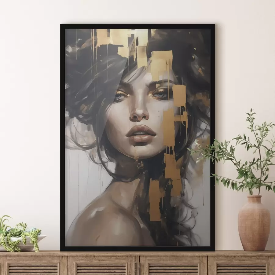 Fototapeedid Tüdruku abstraktne portree f46919