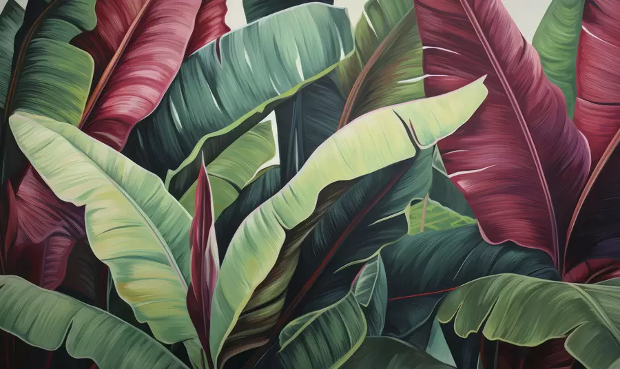 Fototapeedid Eksootilised väljendusrikad lehed w05010