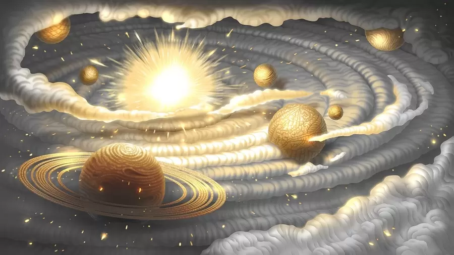 Fototapeedid Kosmiline tants taevakehade vahel w01967