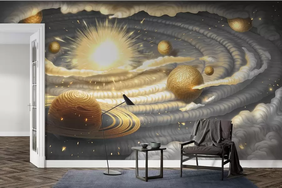 Fototapeedid Kosmiline tants taevakehade vahel w01967