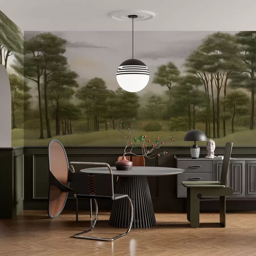 Fototapeedid Rahulik metsa maastik õrnad toonid w02193