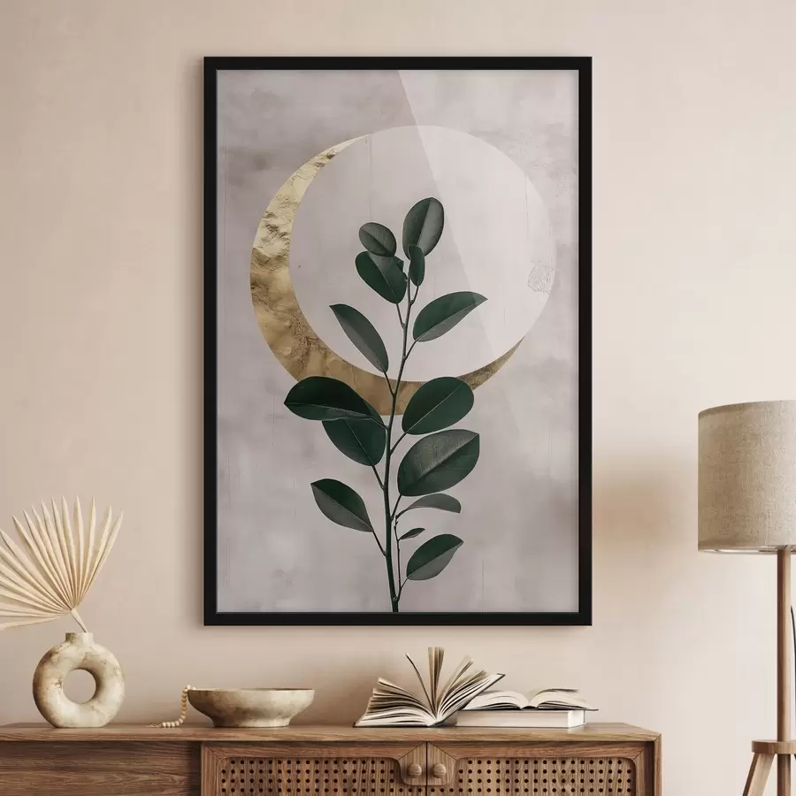 Fototapeedid Lehed ja poolkuu f47085