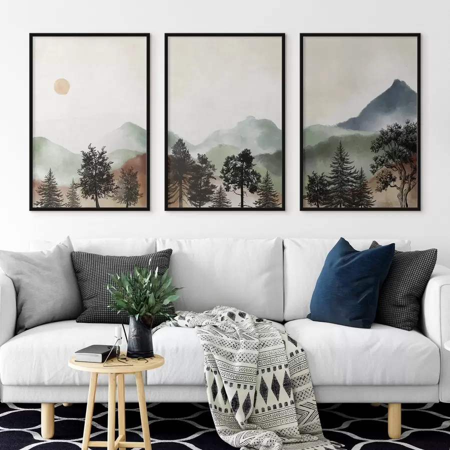 Fototapeedid Rahulik maastik pehmetes värvides d00243