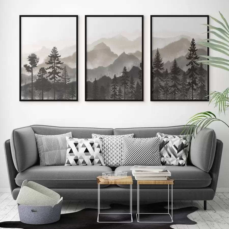 Fototapeedid Rahulik mägimaastik puudega d00244v1