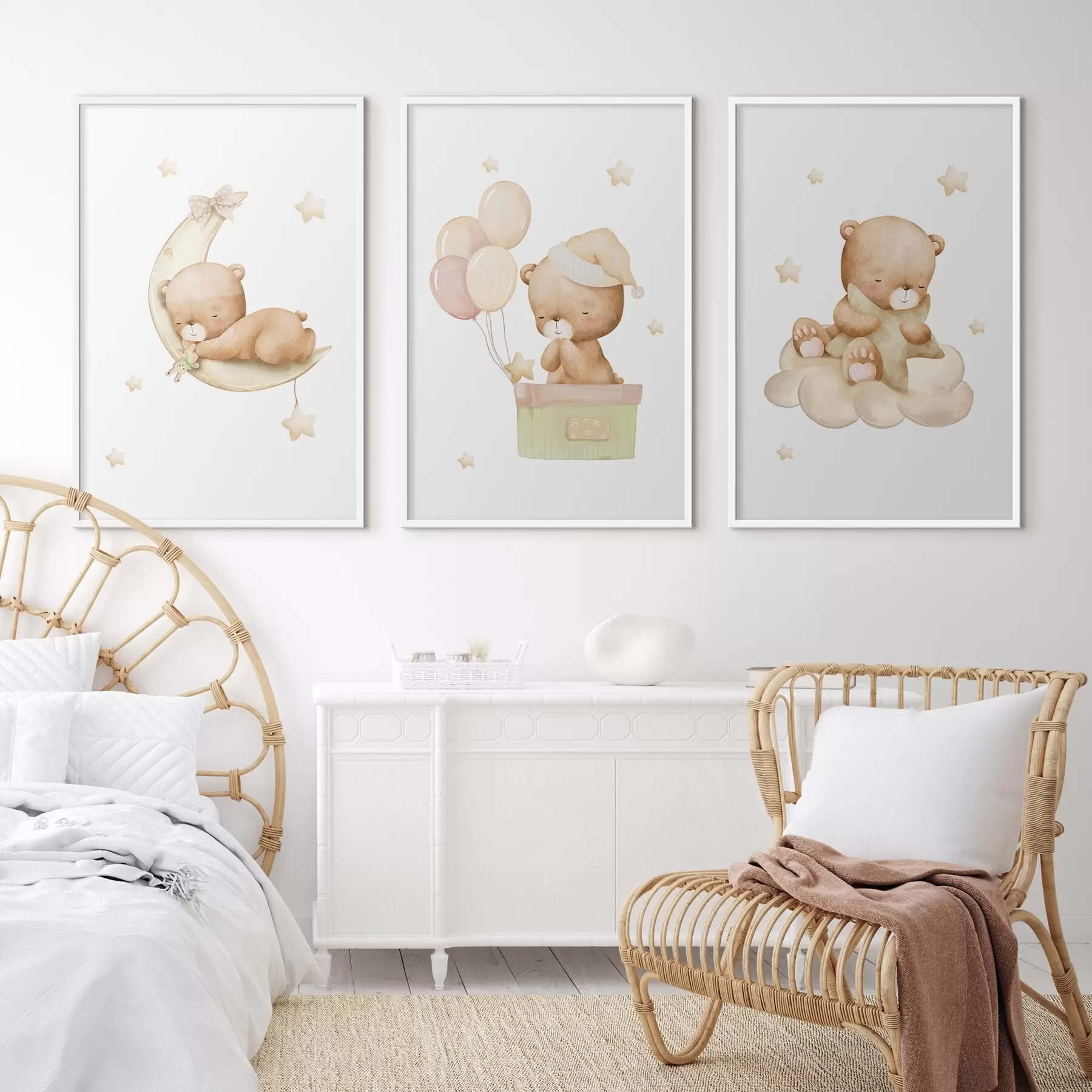 Fototapeedid Teddy karud naudivad oma unenäolisi hetki d00296