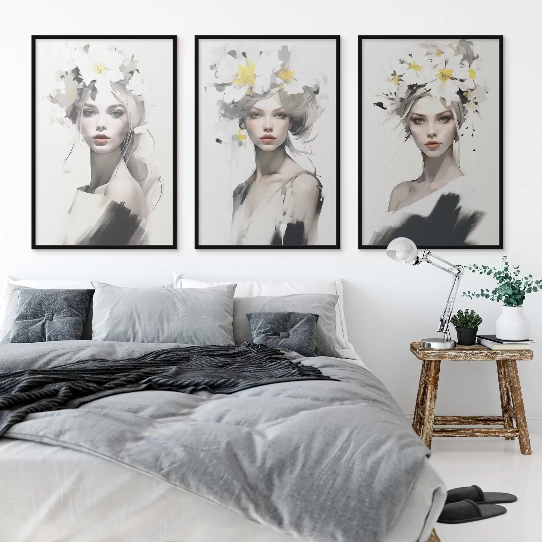 Fototapeedid Model tüdruk lilledega juustes d00375