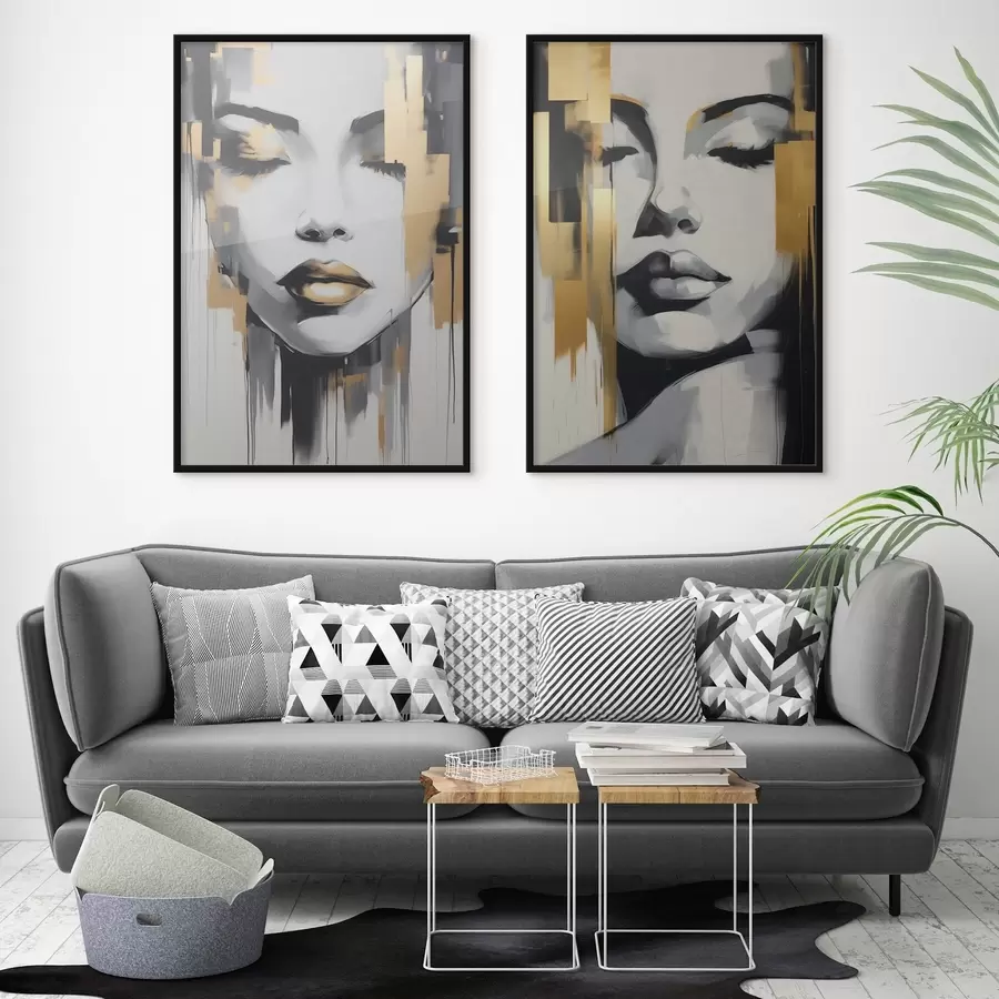 Fototapeedid Abstraktsed naissoost näod d00376