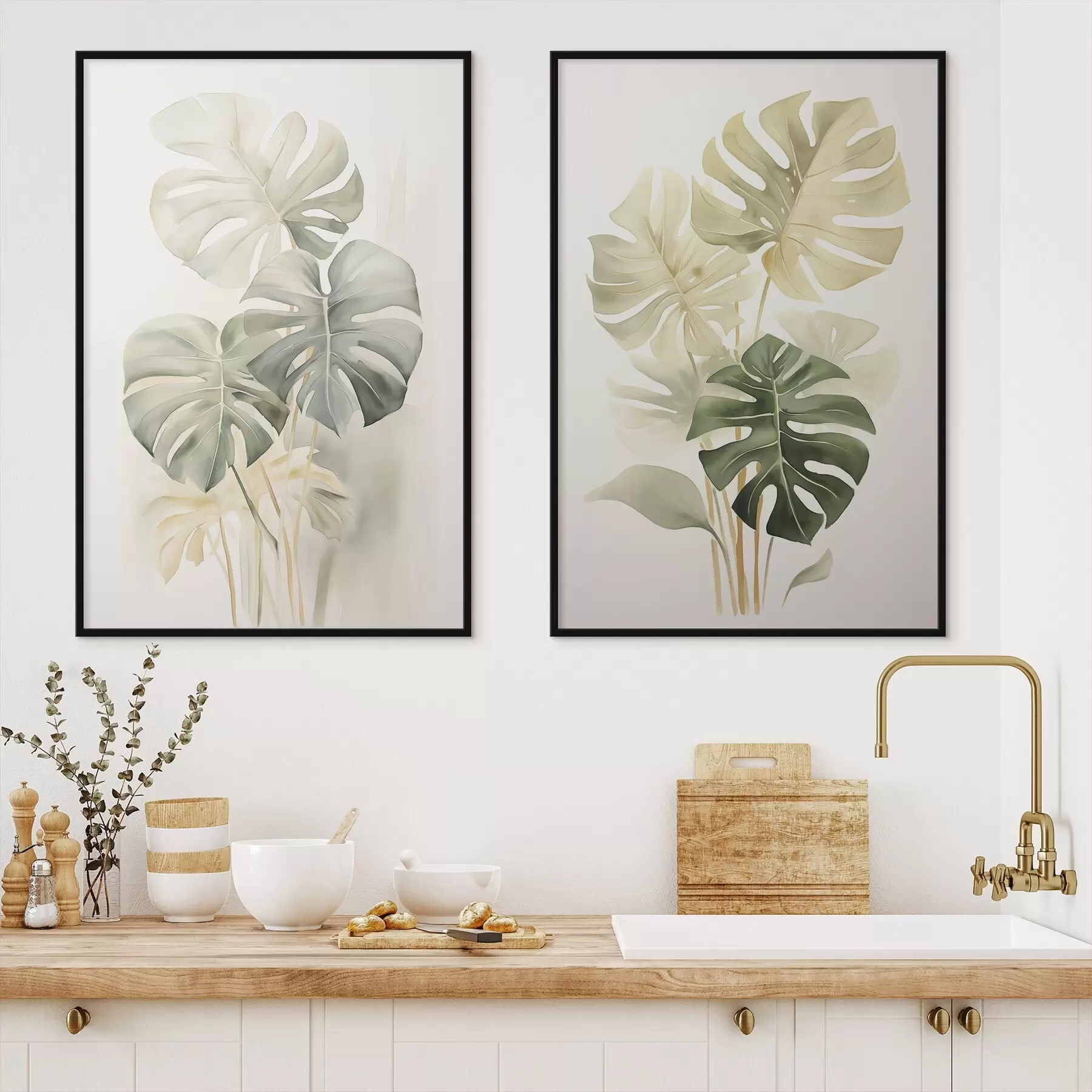 Fototapeedid Monstera lehed, troopilised lehed d00429