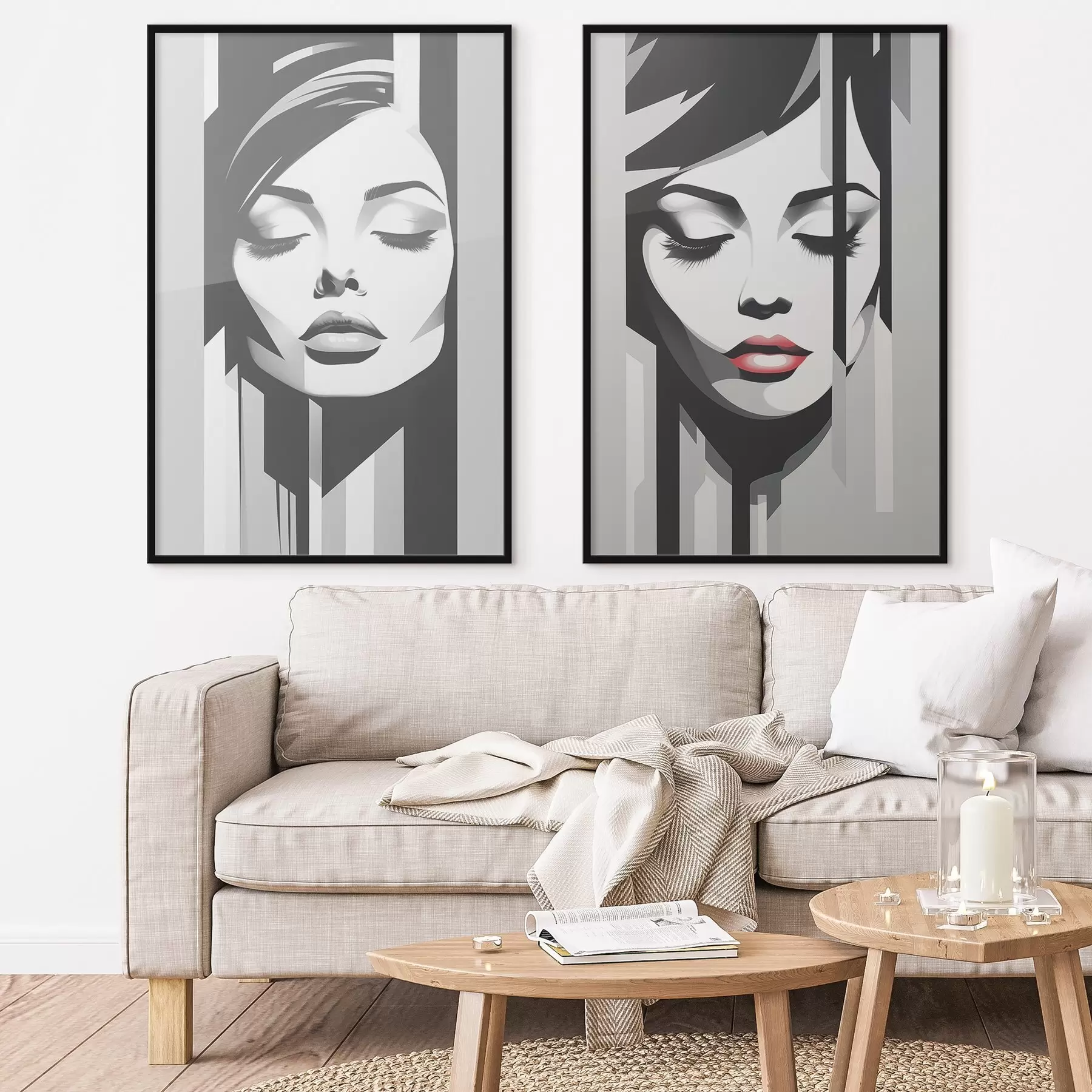 Fototapeedid Naiste näo geomeetria d00496