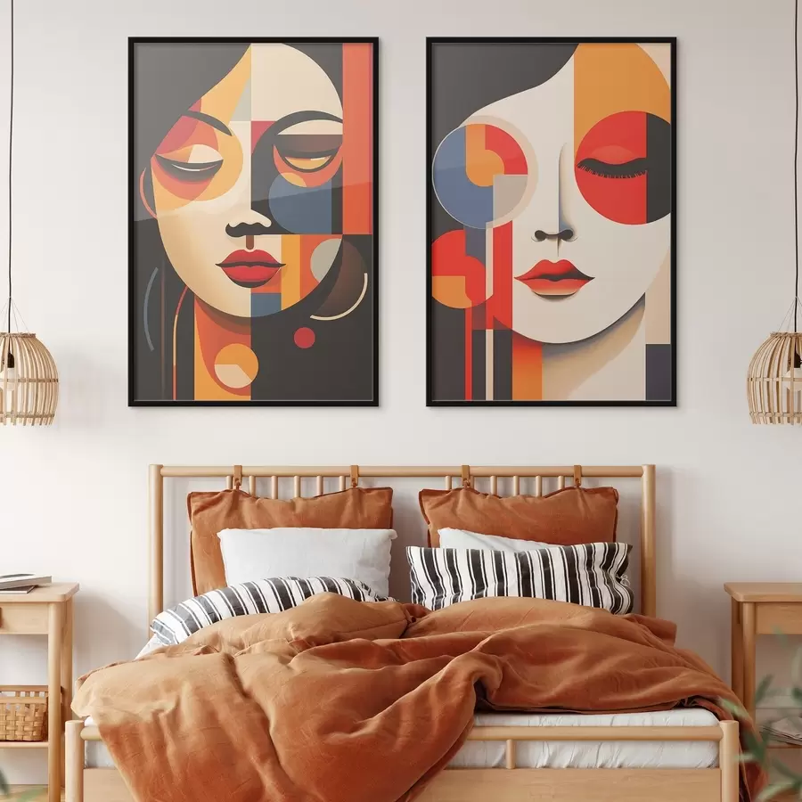 Fototapeedid Geomeetrilised naiste portreed d00501