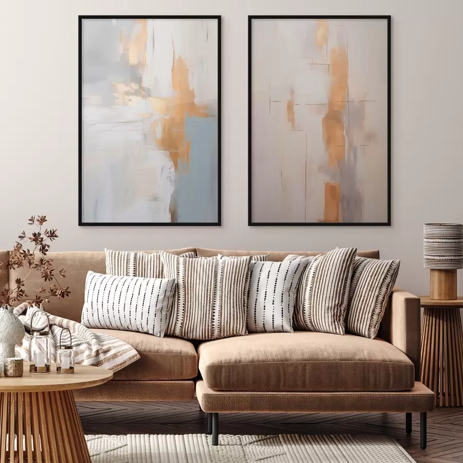 Fototapeedid Abstraktsed pintslitõmbed jäljendavad maali d00502