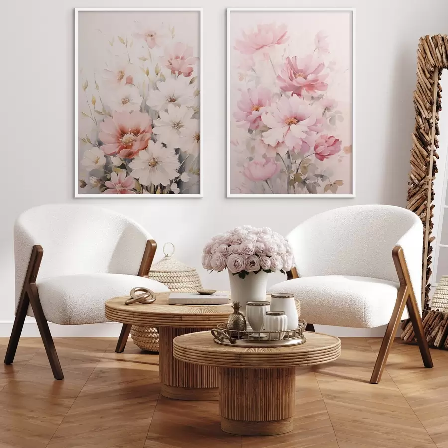 Fototapeedid Õrnade lillede imitatsioonimaal d00504