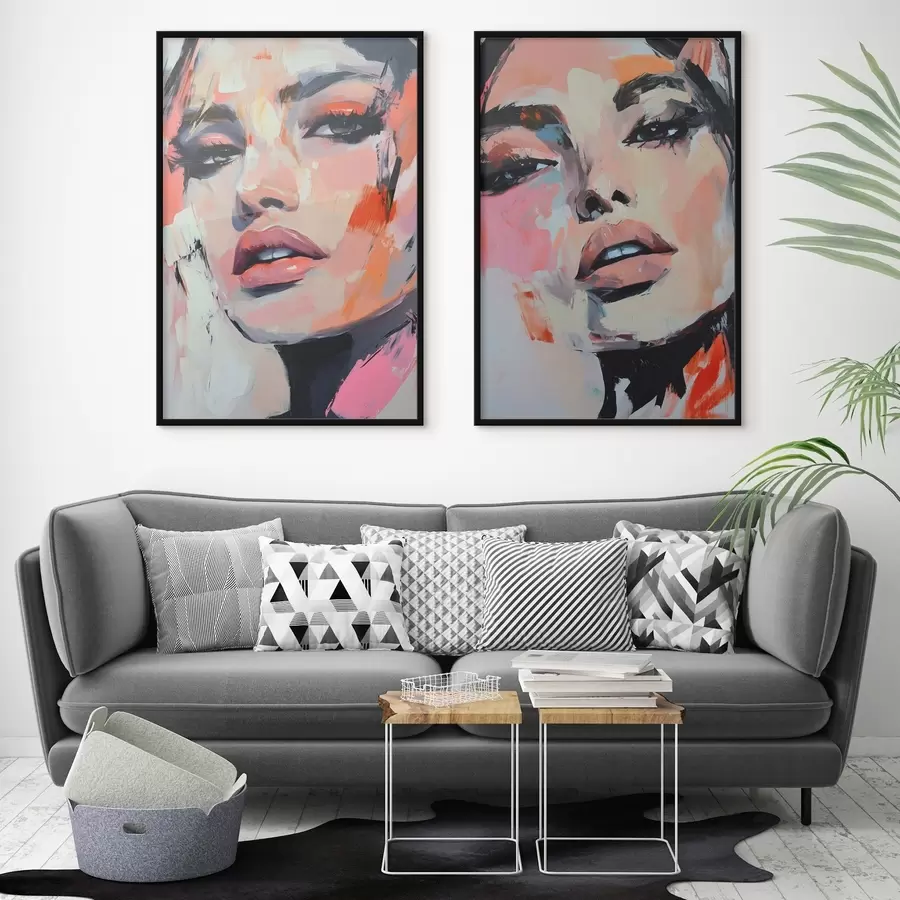 Fototapeedid Naiste portreed imitatsioonilöökidega d00508