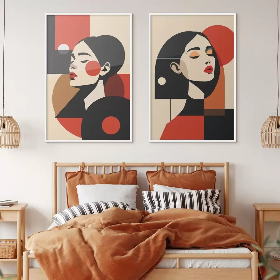 Fototapeedid Naiste portreed Bauhausi stiilis d00516