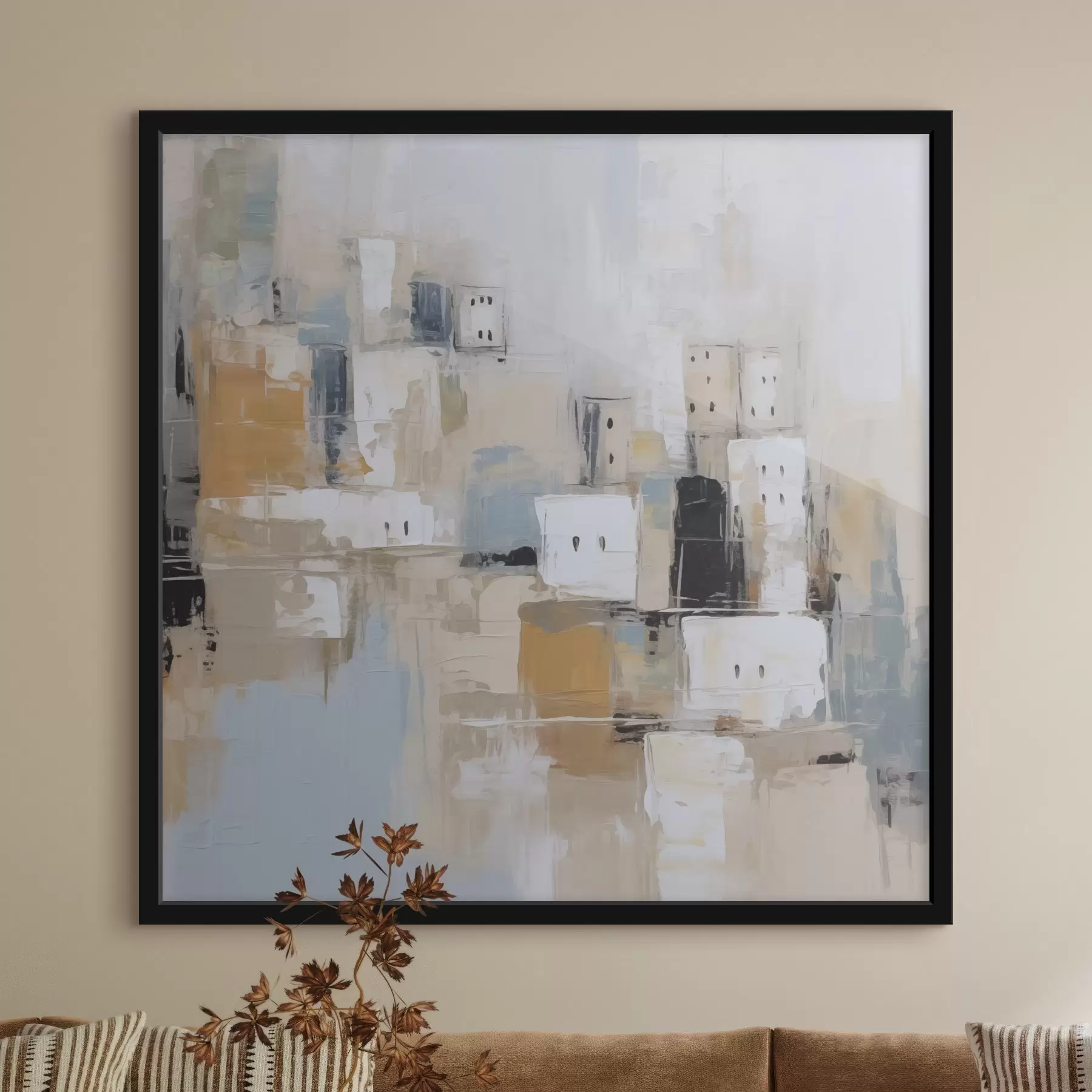 Fototapeedid Abstraktne linna imitatsioon maalist f47242