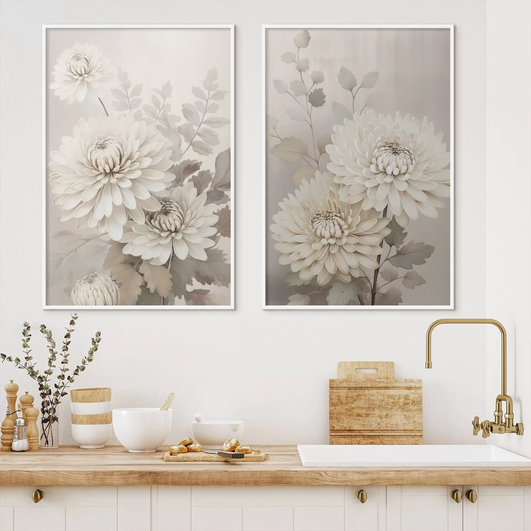 Fototapeedid Abstraktsed krüsanteemid d00856