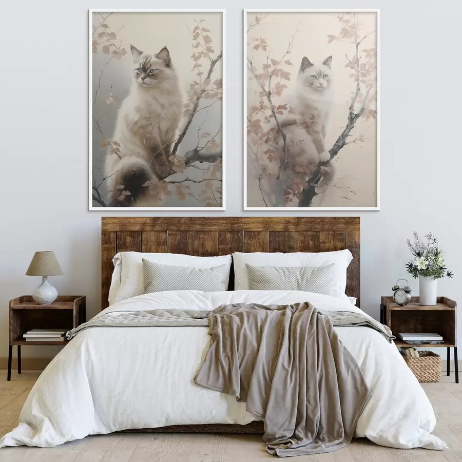 Fototapeedid Kass puuoksal d00871