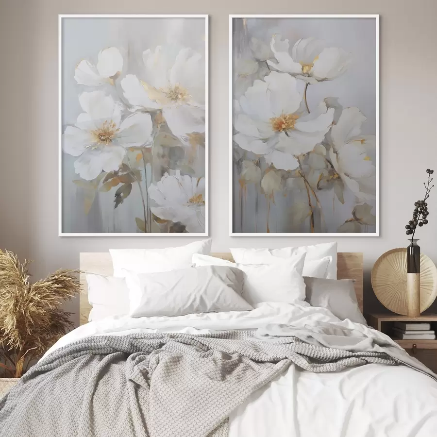 Fototapeedid Abstraktsed lilled, maalide imitatsioon d00906