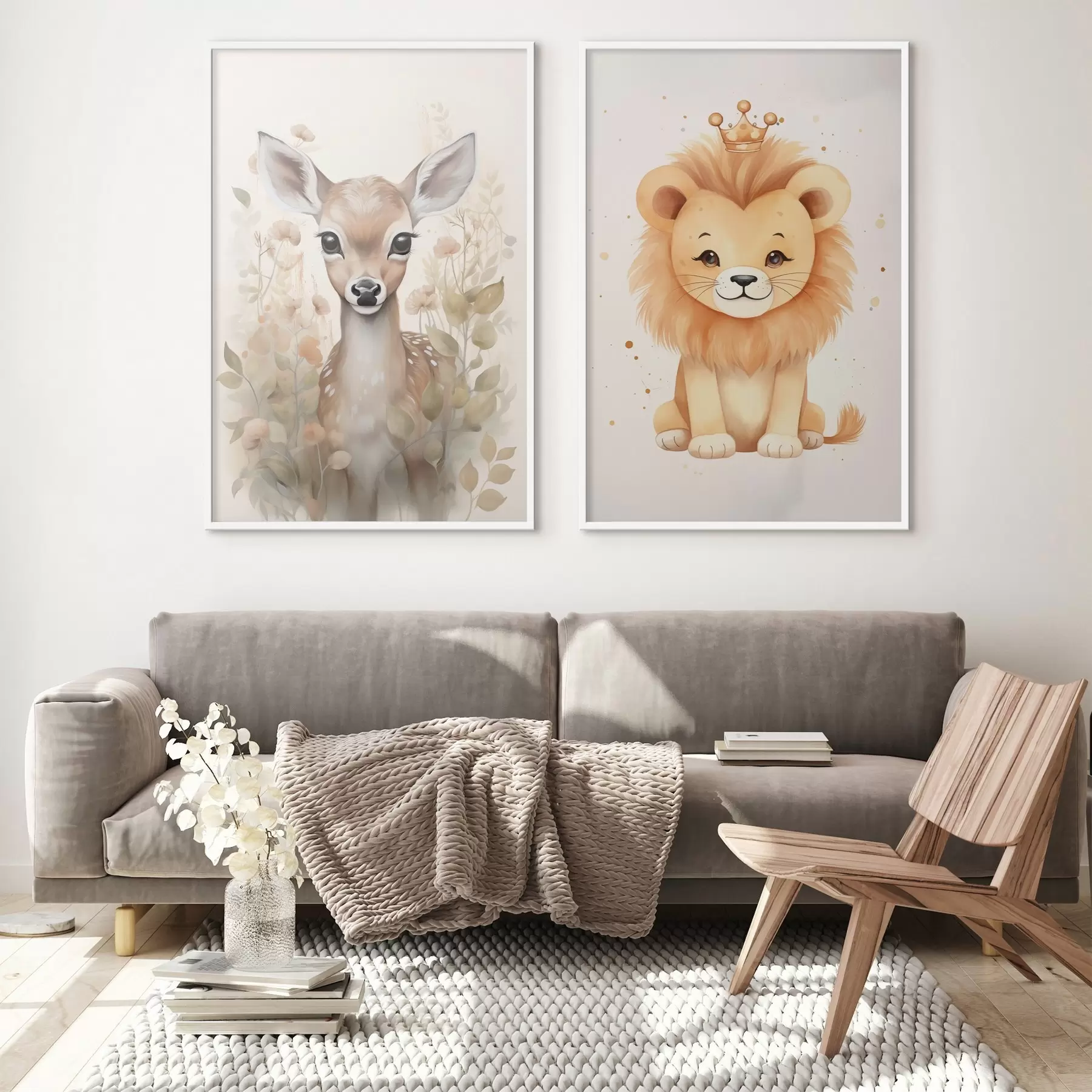 Fototapeedid Hirv ja lõvi d00922