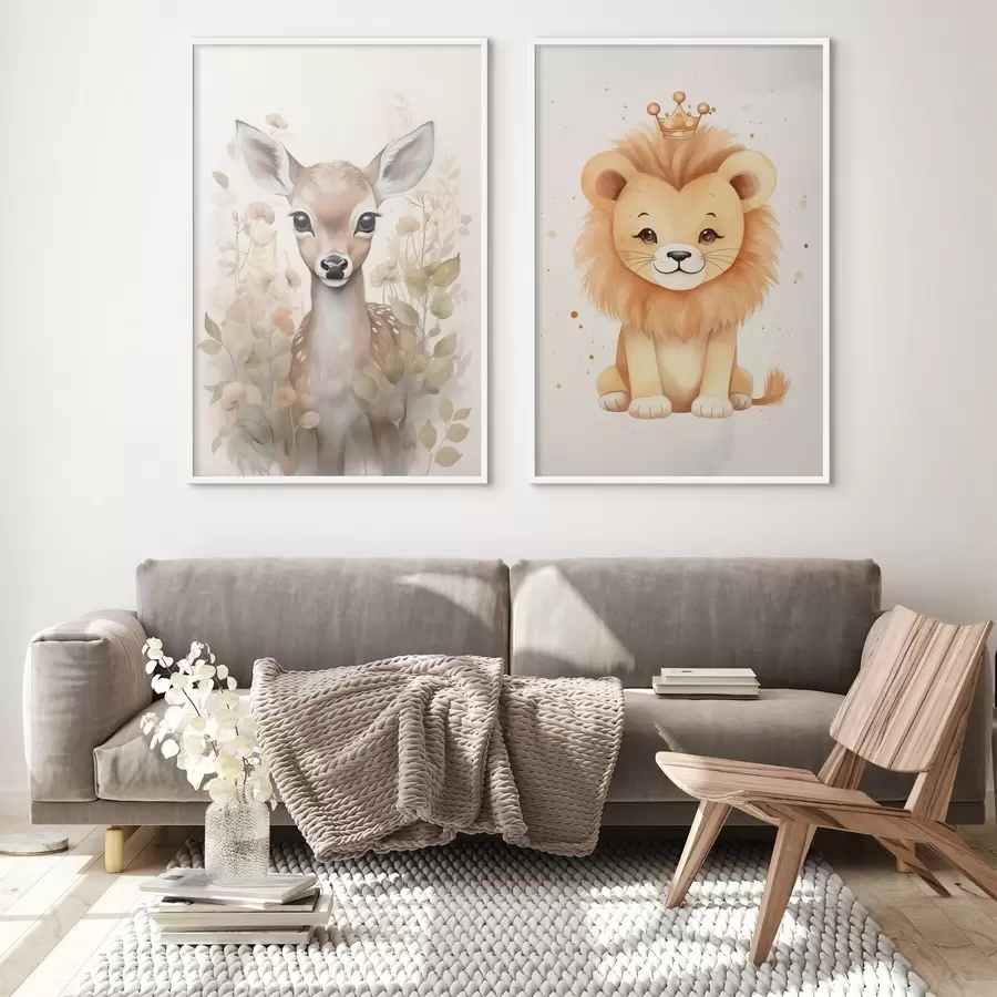 Fototapeedid Hirv ja lõvi d00922