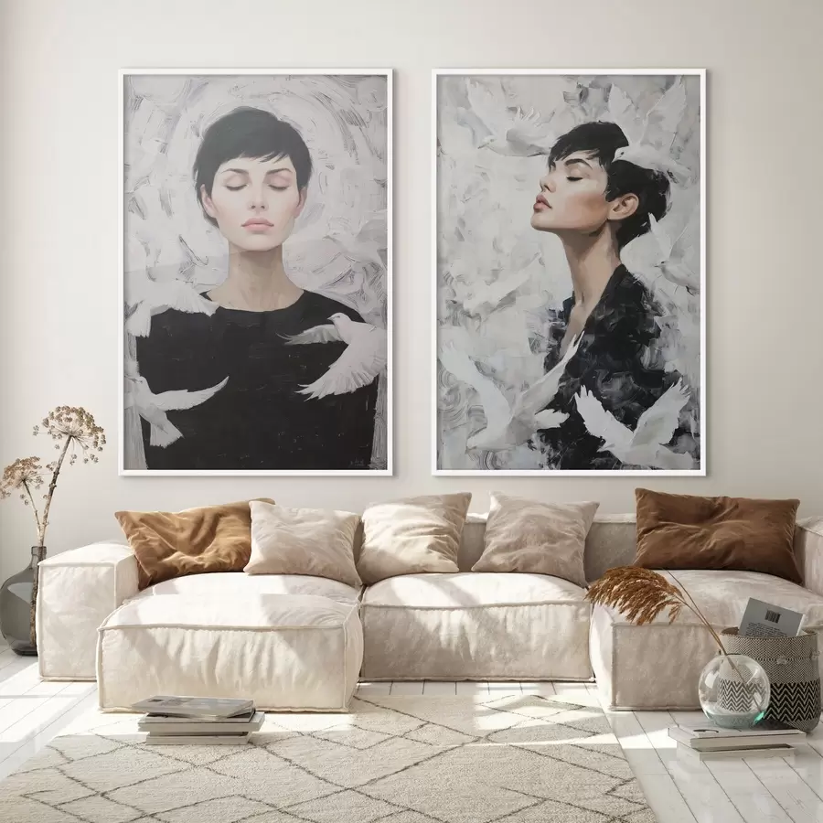 Fototapeedid Naine tuvidega d00923