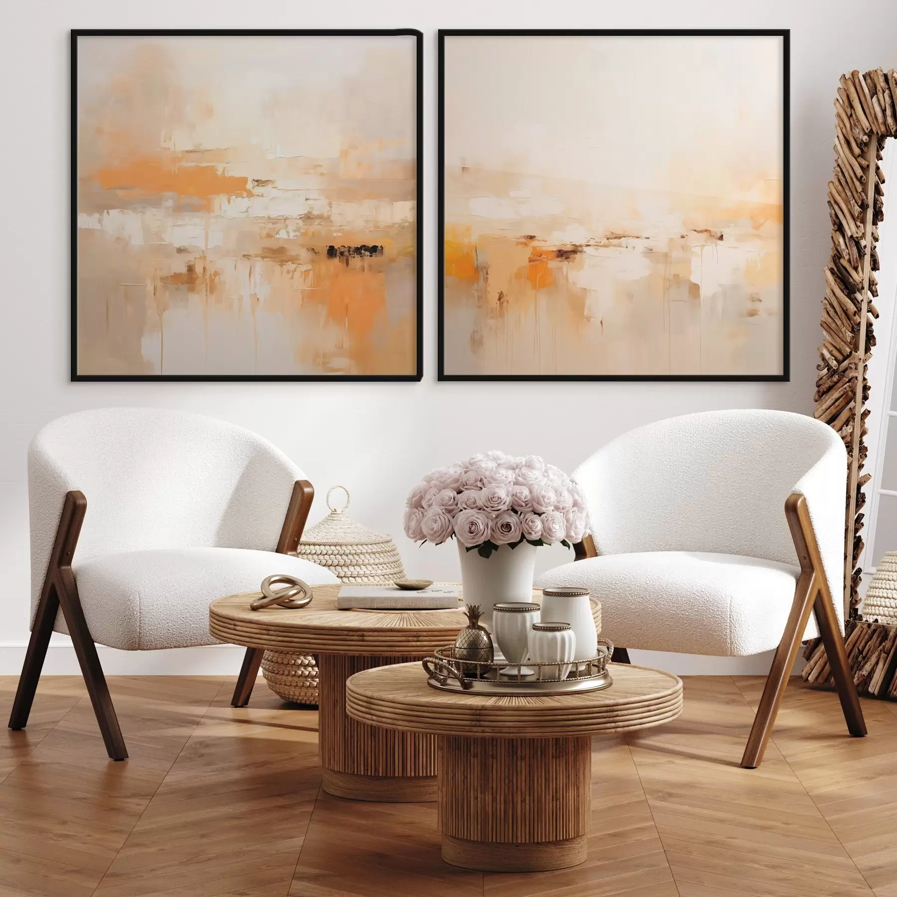 Fototapeedid Kerge abstraktne maal sügise toonides d00895