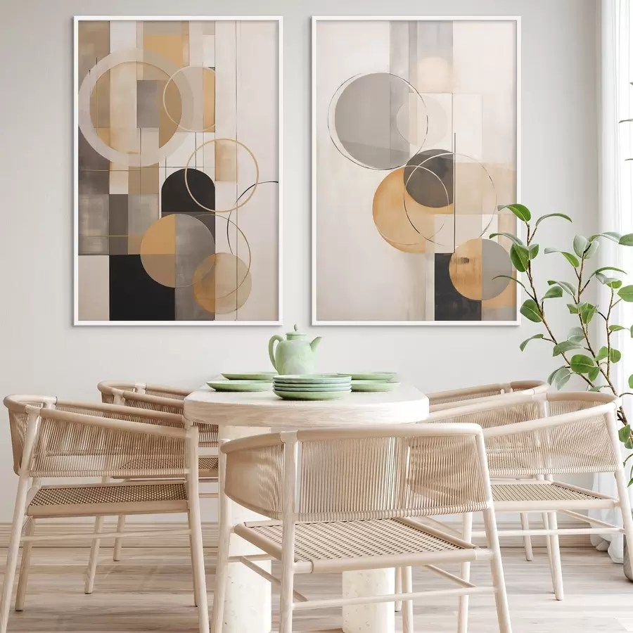 Fototapeedid Geomeetriline abstraktsioon ringidega d00858