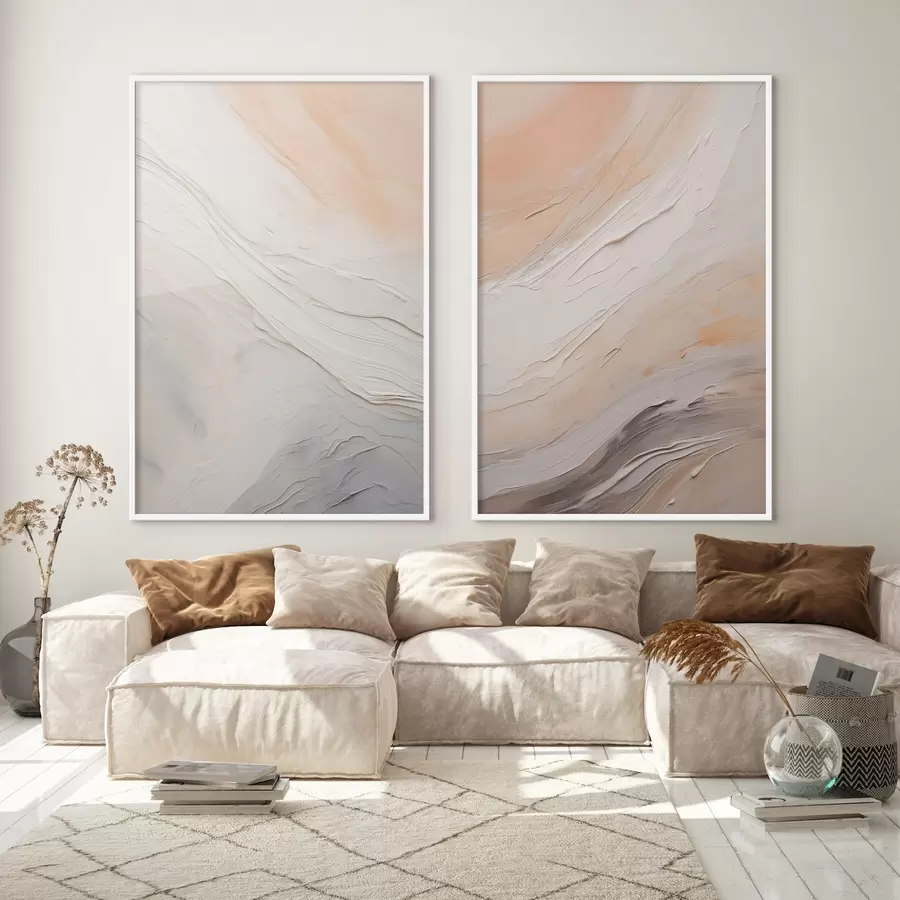 Fototapeedid Neutraalsed krohvitekstuurid voolava reljeefiga kihtidega d00971