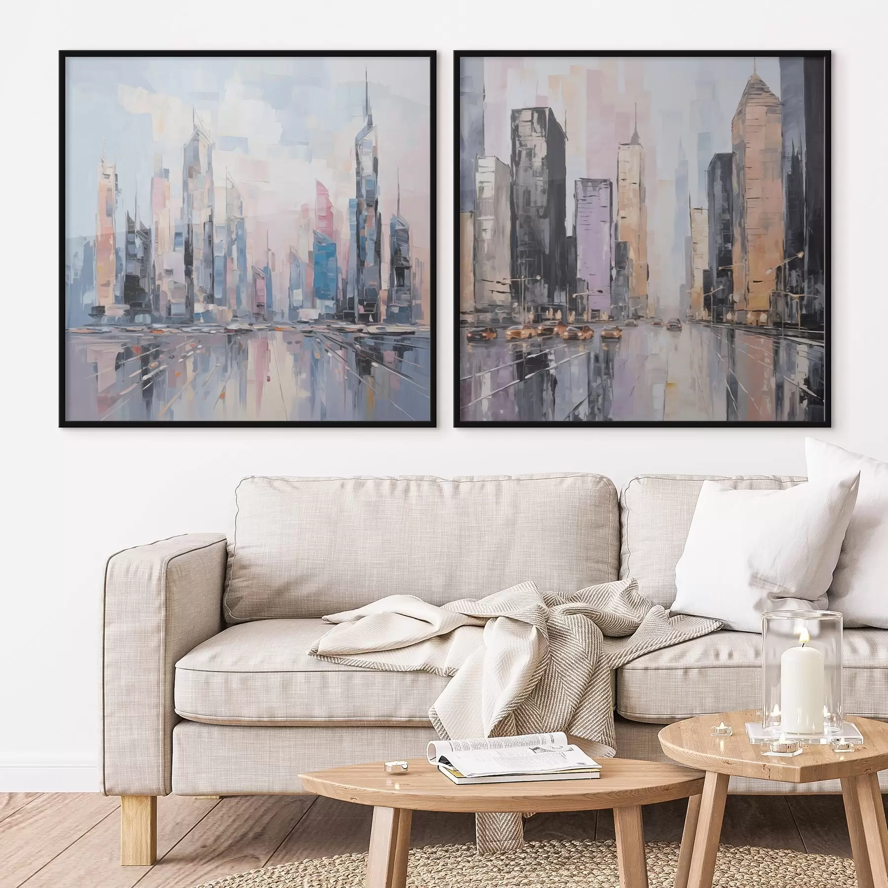 Fototapeedid Abstraktne linna imitatsioon maalist d01032